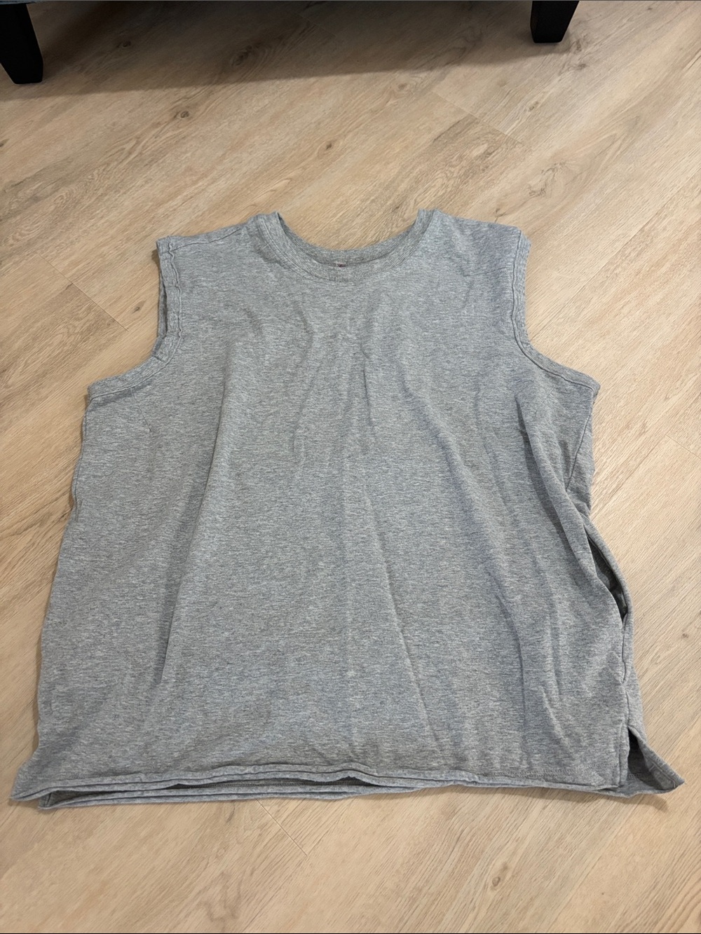 Free People Top Womens S Heather grey Hot Shot Muscle Tank Oversized Athleisure